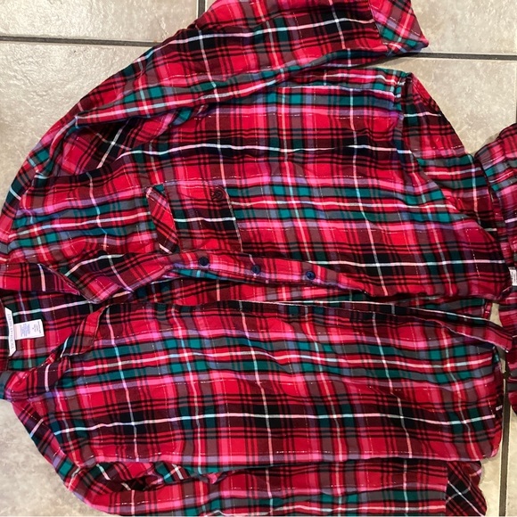 Victoria's Secret Red and Black Plaid Pajama Set - Picture 5 of 10